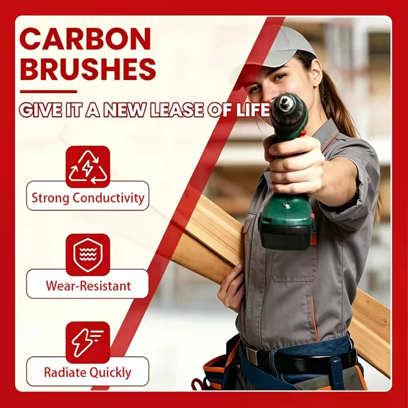 240-Piece Motor Carbon Brush Set, Including 24 Different Types of Carbon Brushes, Suitable for Angle Grinders, Saws, Drills, and Polishers