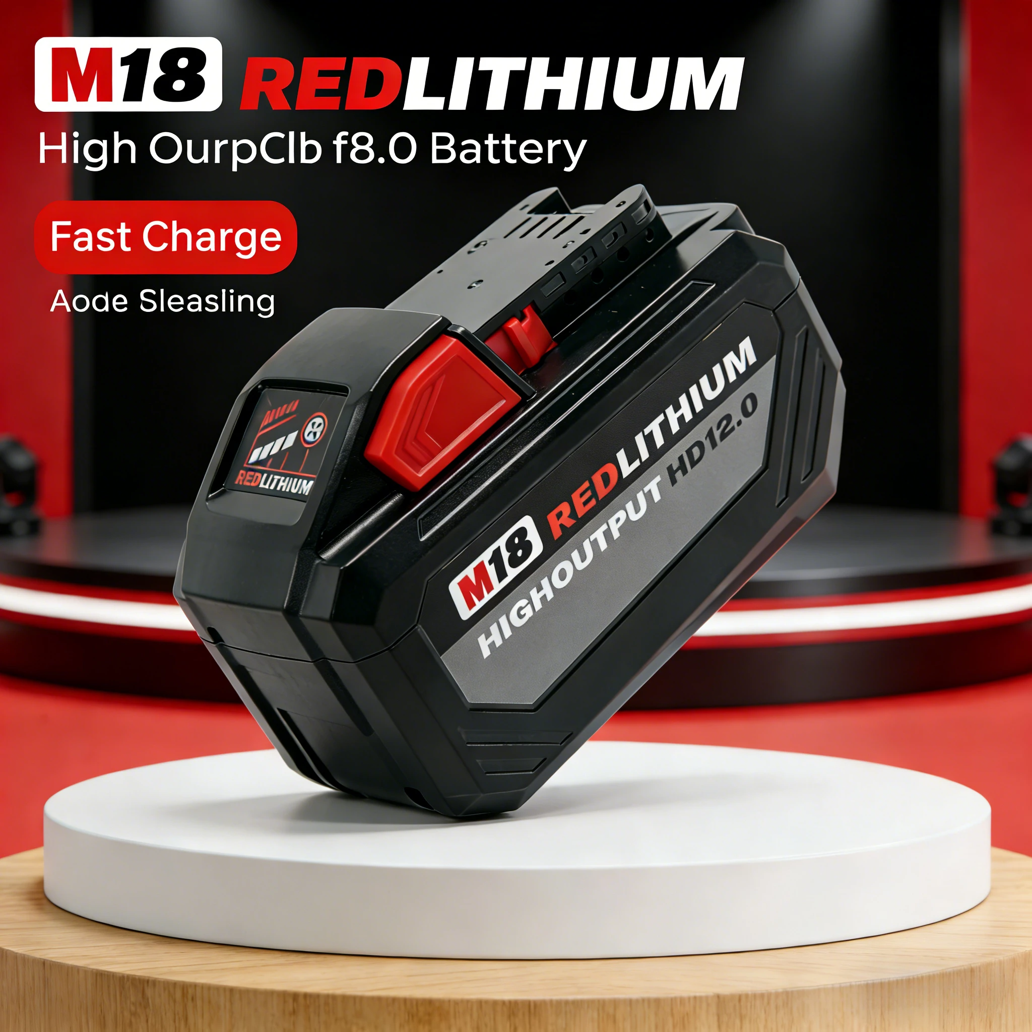 

Original M18V Milwaukee Battery 6000mAh Suitable M18 B6 XC 48-11-1815 2604-20 48-11-1850 series Power Tools Rechargeable Lithium