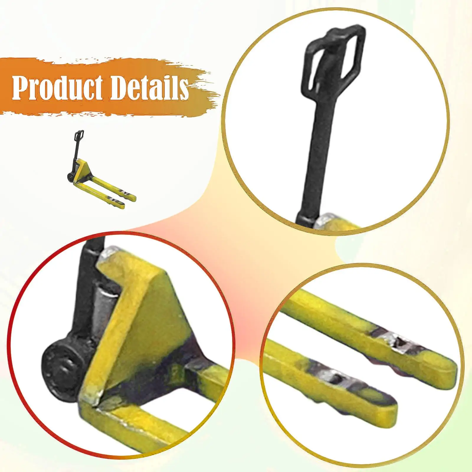 

Модель паллетного погрузчика в масштабе 1:64, миниатюрный грузовик из смолы, реалистичный транспортный инструмент для декора гаража и мастерской