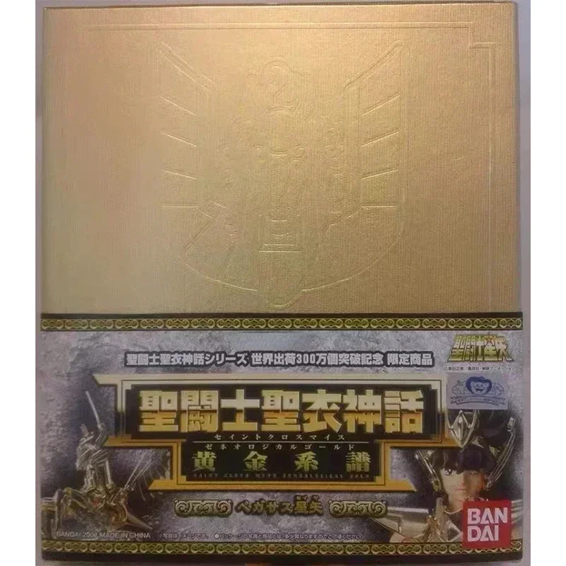 

In Stock Bandai Original Saint Seiya EX Saint Cloth Myth Final Pegasus 24K Gold Plated Action Figure Toy Gifts for Children