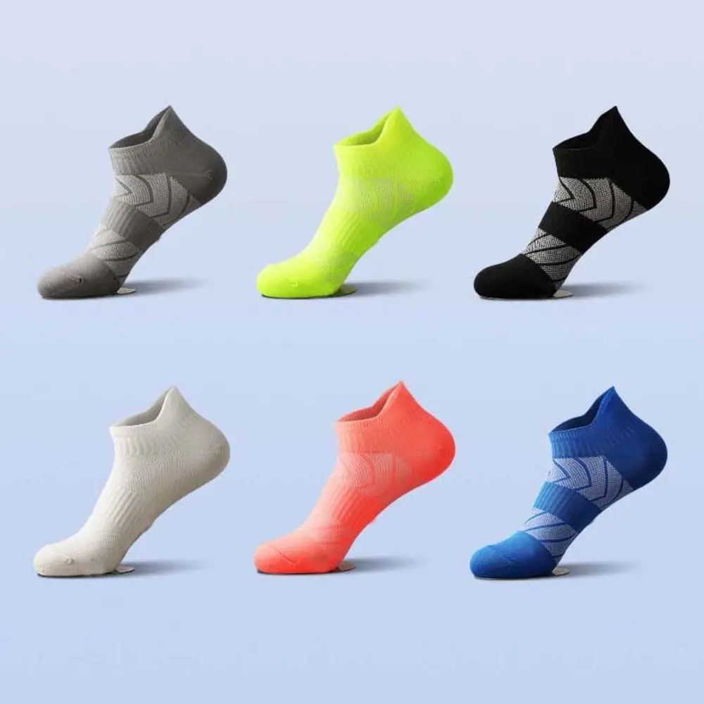 Letter Printed Men Summer Sports Ankle Socks Patchwork Stripe Men's Mid Tube Mesh Socks Hosiery Breathable Women's Short Socks