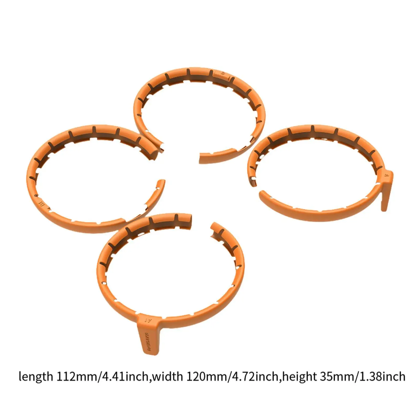 4Pcs Drone Propeller Guard Quick Release Fully Enclosed Lightweight Sturdy Scratch Props Protection for Flip RC Drone