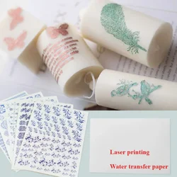 Scented Candle A4 Transfer Paper Laser Printing Paper DIY Candle Making Modeling Decorative Container Pattern Transfer Sticker