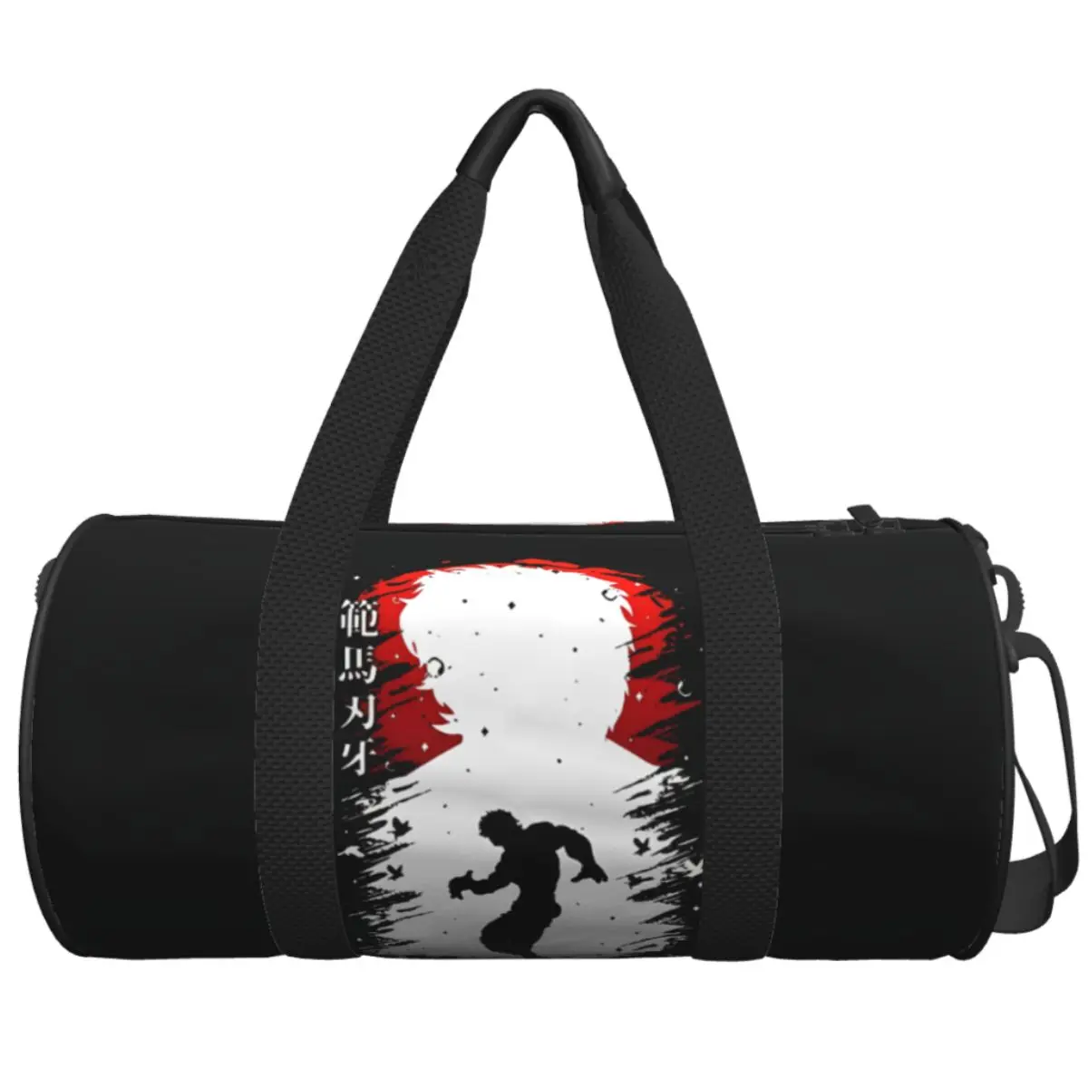 Baki Jack Yujiro Hanma Gym Bag Bodybuilding Manga Travel Sports Bags Men Pattern with Shoes Graphic Fitness Bag Weekend Handbags