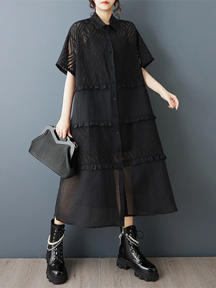 Amax LuluE Summer Vintage Abiti sexy allentati Femmine Design britannico Moda Abiti in pizzo Abiti da festa classici ed eleganti da donna