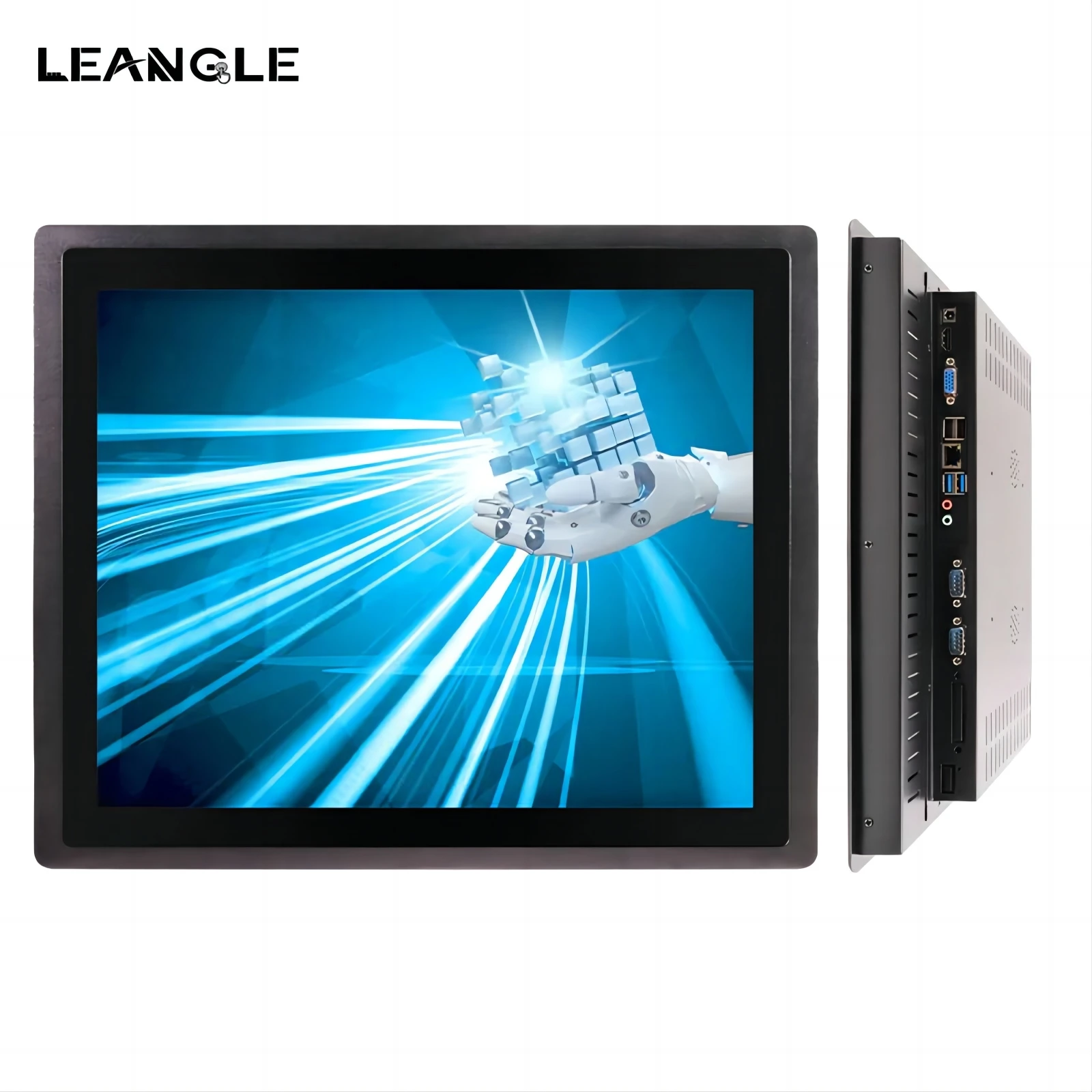 15" IP65 Industrial Touch Panel PC Open Frame All In One Computer PCAP Touch Industrial Touchscreen Monitor RS422/RS485/RS232