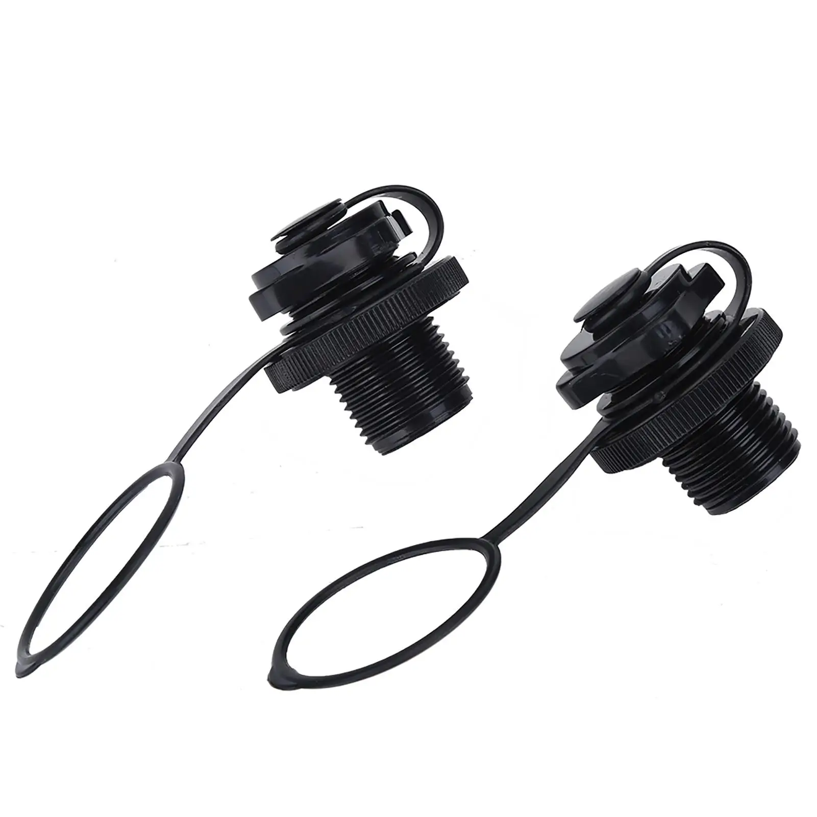 

2pcs Black Plug Drain Valve Cap for kayak & Inflatable Boat Accessories - Fit Dinghy & Speedboats