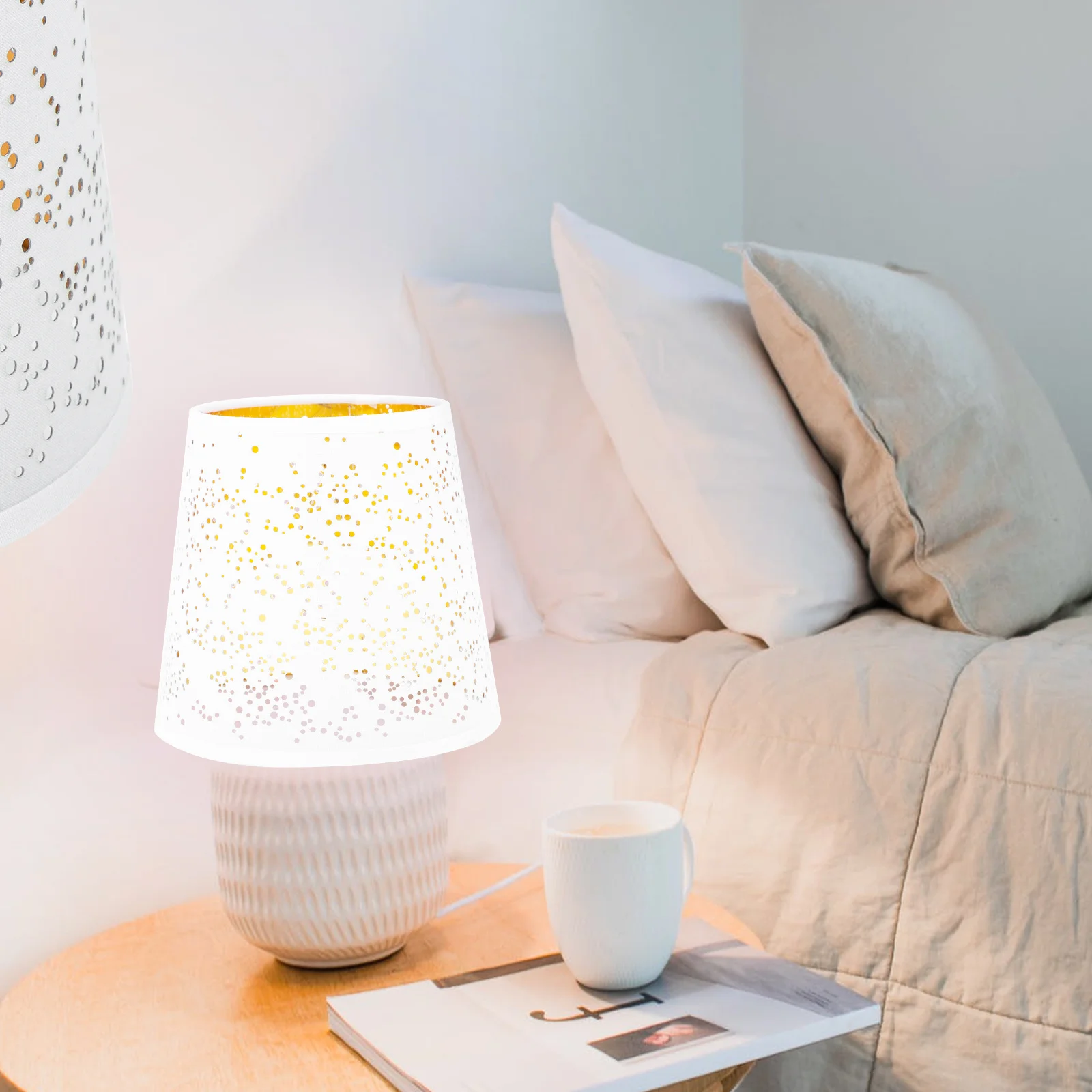 

Cloth Lampshade Indoor Light Cover For Bedroom Living Room Simple Creative Lamp Shade Accessory Decorative Cloth Light