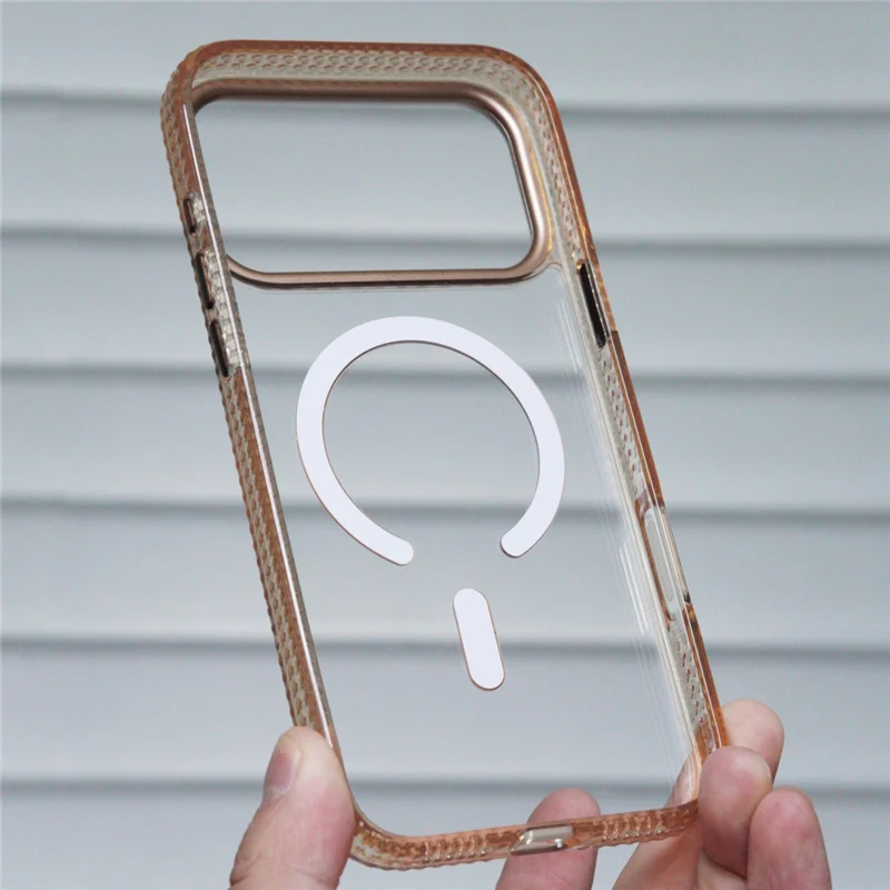 Convex Point Anti-slip Bumper Transparent Magsafe Case For iPhone 17Air 17 17Pro Max Touch Camera Button Wireless Charge Cover - Image 4