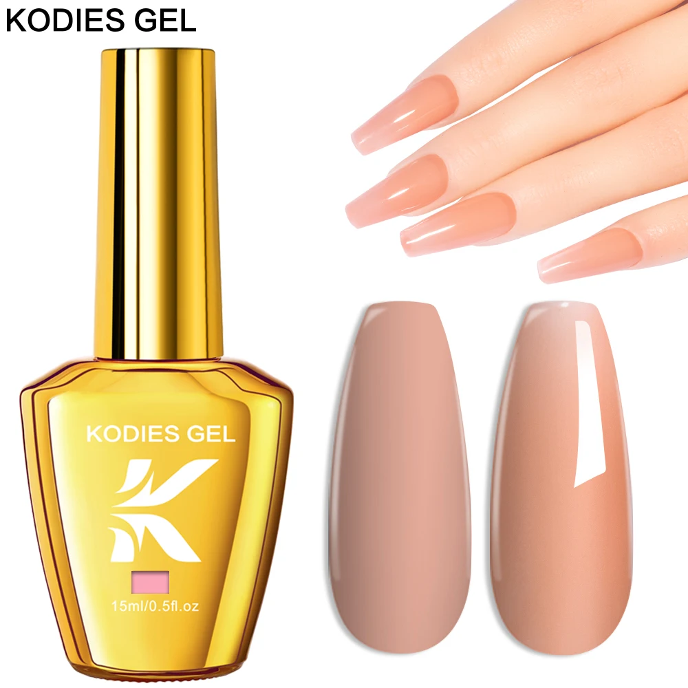 KODIES GEL Nude Gel Nail Polish 15ML Semi Permanent UV Enamels Sheer Neutral Skin Tone Gel Varnish Manicure Nailart Lacquer Gels