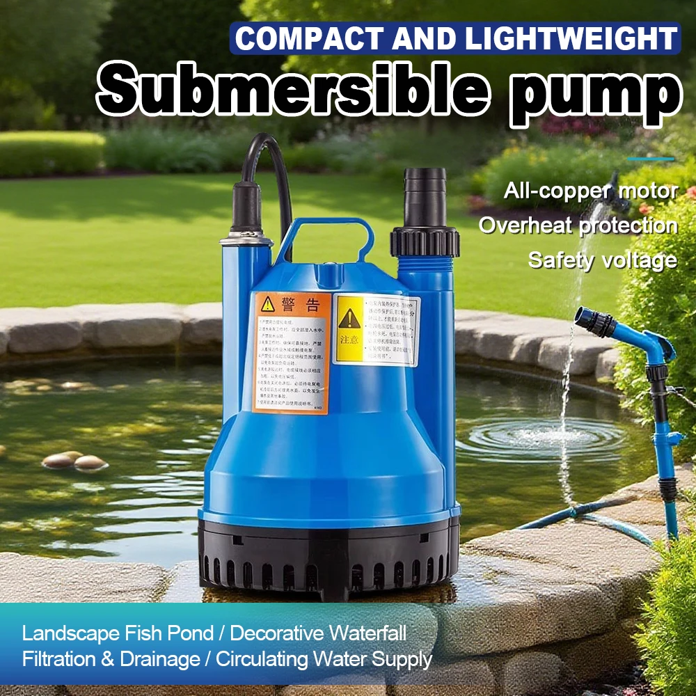 220V Compact Submersible Pump Q-Type Clean Water Pump Sewage Pump for Planting Forests Fisheries Ornamental Fish