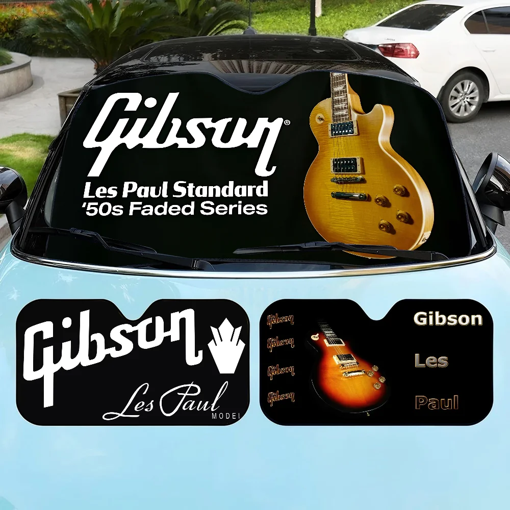

G-Gibson Music Personalized Windshield Sunshade Car Cover Sun Shade Auto Sun Visor Car-covers Car Solar Protection