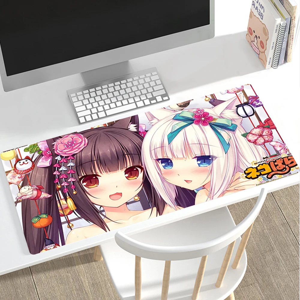 

Chocola Nekopara Japan Anime Girl Kawaii Gaming Accessories Rubber Mouse Durable Desktop Mousepad Large Mouse Pad Keyboards Mat