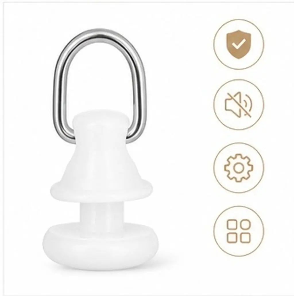 50Pcs Curtain Track White PVC Sliding Gliders Curtain Roller Track Accessories Silent Smooth Glide