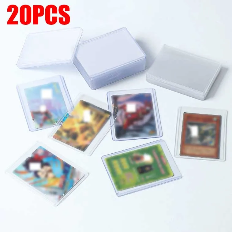 

Жесткий держатель для карт для Kpop Idol, фотокарточки, защитные спортивные коллекционные торговые рукава для карт из ПВХ, витрина, прозрачный, 20 шт.