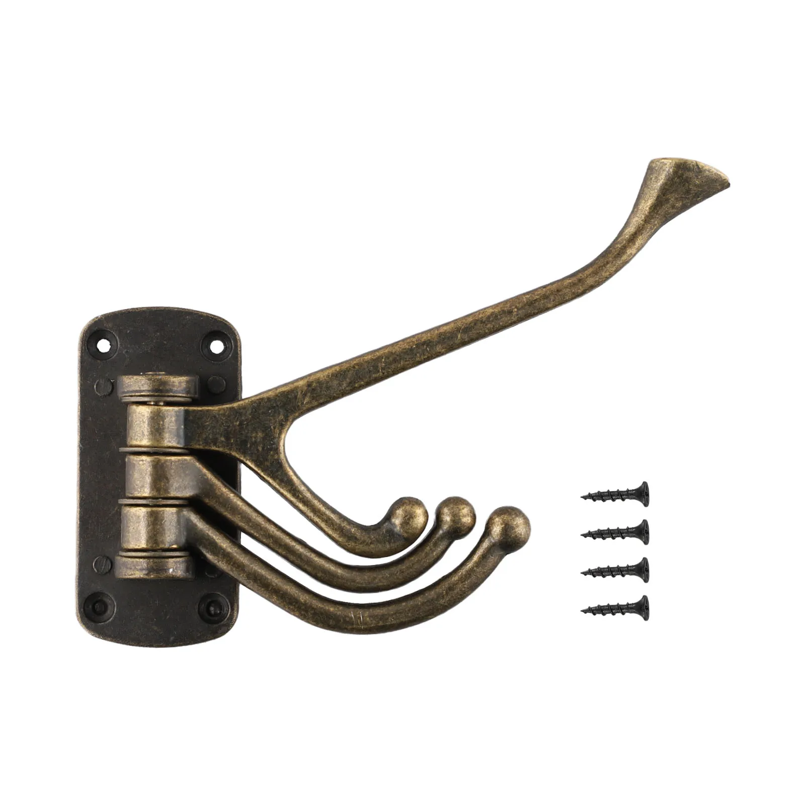 Elegant Decorative Coat Hanger Decorative Hanging Hook Bronze Hook Bronze Hanging Hook Sturdy Material 3 Arms Design