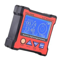 DXL360S/DXL360 Dual Axis Digital Angle Protractor with 5 Side Magnetic Base High-precision Dual-axis Digital Display Level Gauge