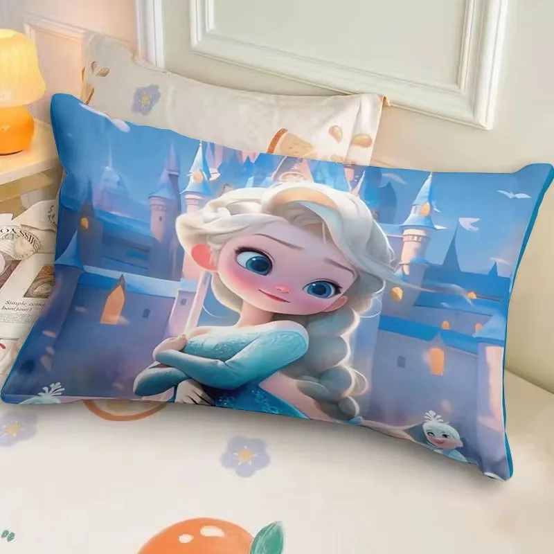 Frozen Elsa creatieve cartoon schattige Q-versie bedrukt girly hart thuis slaapkamer studentenslaapzaal rechthoekige kussensloop decoratie