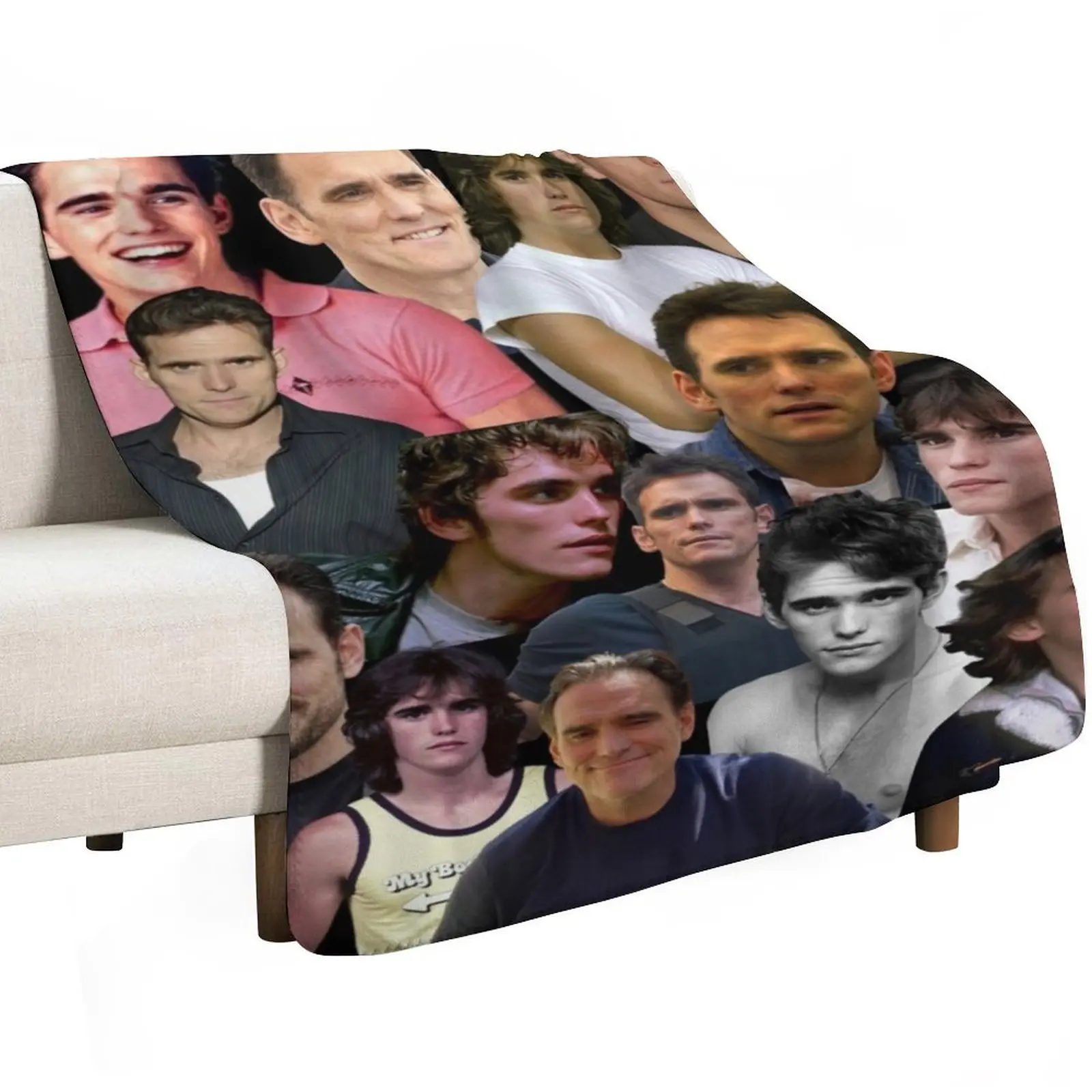 matt dillon collage Throw Blanket Sofas Bed linens Soft Flannel Fabric Summer Beddings bed plaid Blankets