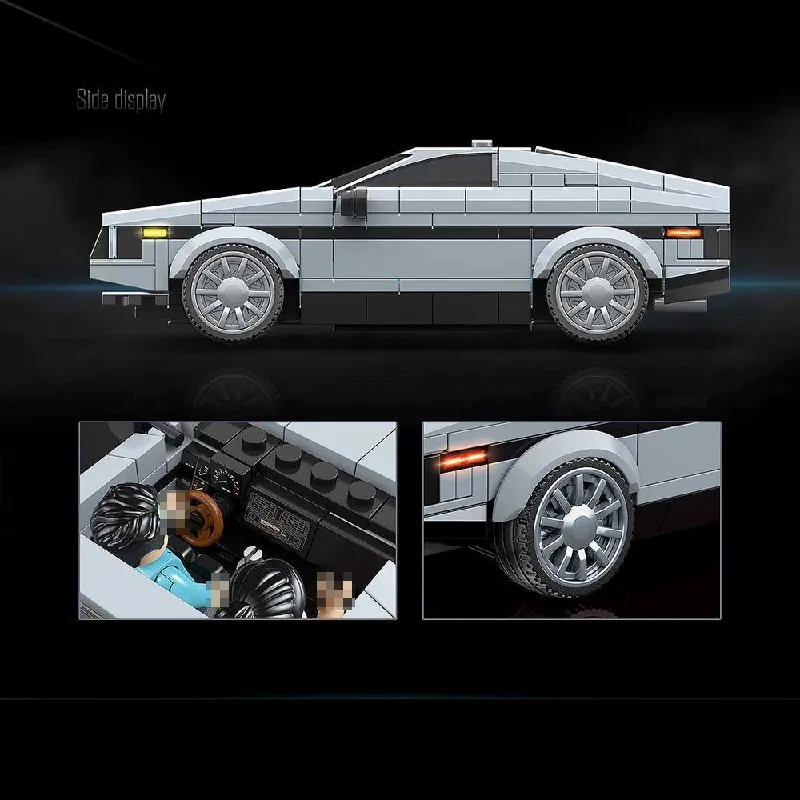 Film 12 Set di blocchi di costruzione per auto volanti Veicoli di fantascienza 2 figure Kit modello di mattoni di montaggio Giocattolo Adulti Regalo per bambini 327 pezzi