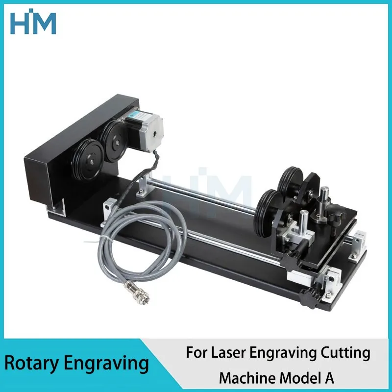 

NEW Rotary Engraving Attachment with Rollers Stepper Motors for Laser Engraving Cutting Machine Model A