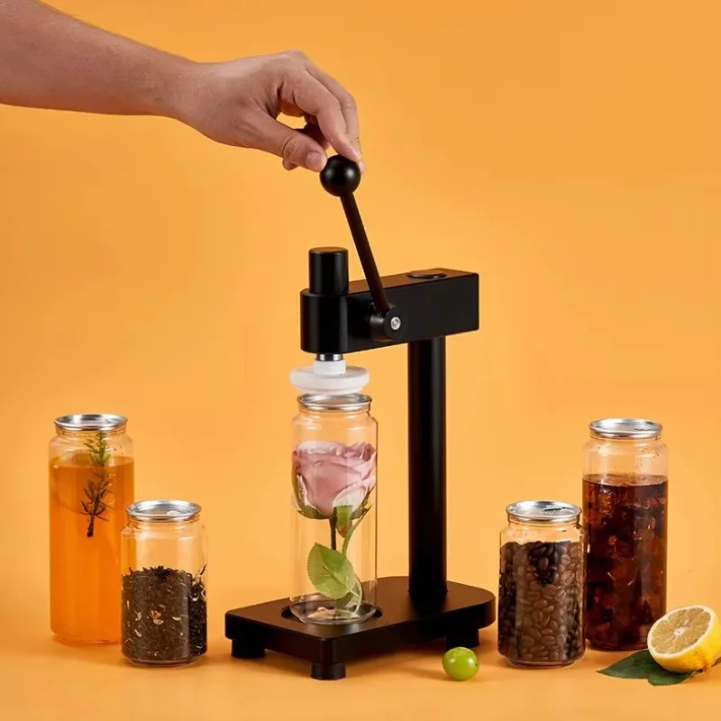 New Design Manual Press Commercial Can Sealer Machine for Milk Tea Drink PET Can Capping Machine Smart Kitchen Tools