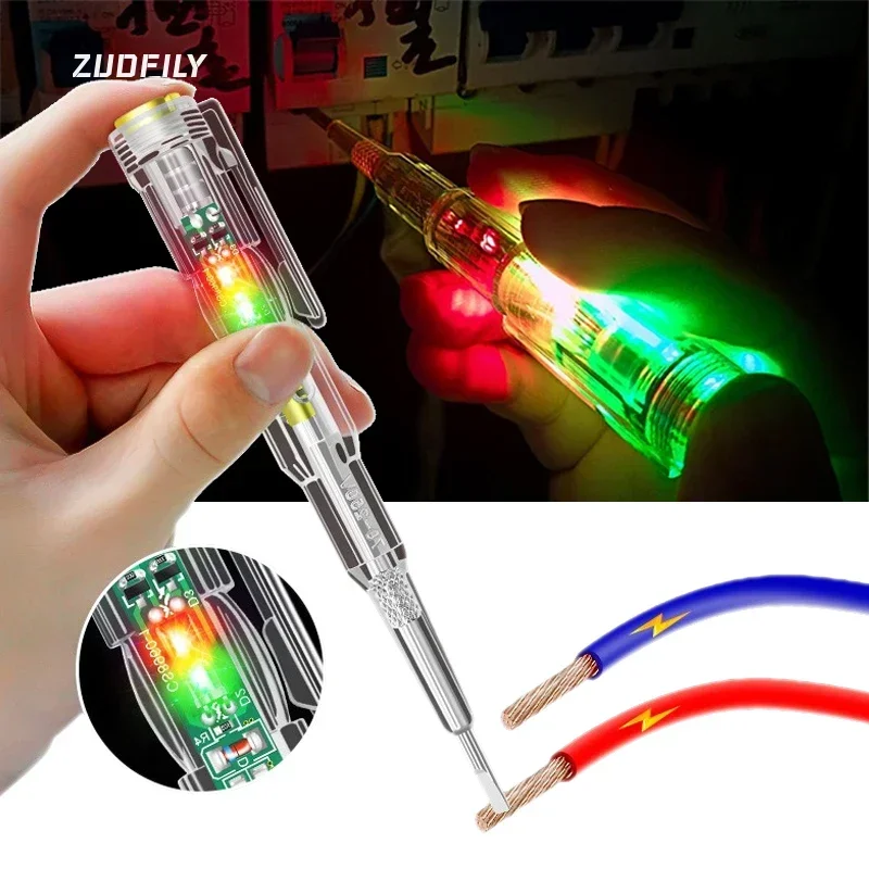 2026 Electric Test Pen Voltage Tester Screwdriver Circuit Breaker Continuity Tester Electrical Wire Fault Detector Tool 12-250V
