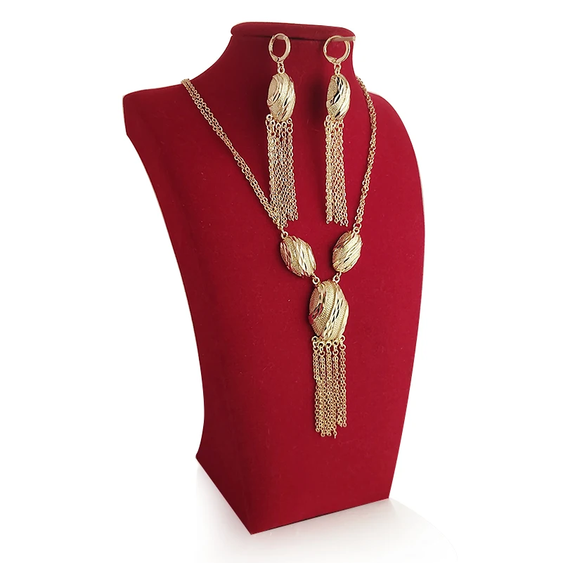 Ensemble de bijoux de luxe en or pour femmes, matiques de doigt de fête de mariage, ensemble de bijoux ChimJewelry, document