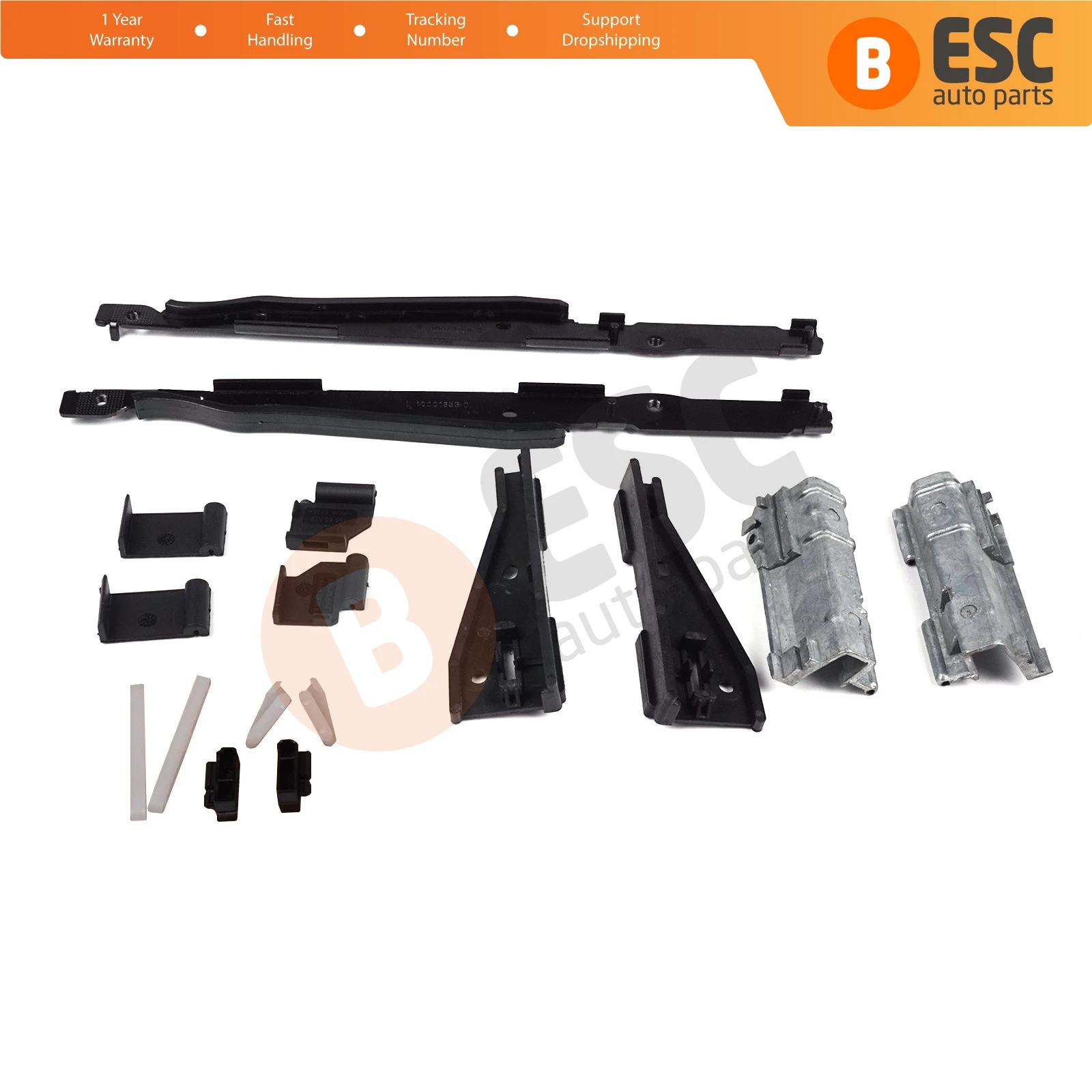 ESC Auto Parts ESR40+ESR530 16 Pieces Sunroof Repair Kit for BMW X5 E53 and X3 E83 2000-2006 Fast Shipment Ship From Turkey