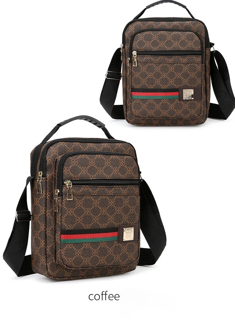 Herren-Umhängetasche, mehrschichtig, große Kapazität, wasserdicht, Oxford-Material, lässig, für Business, Schultertasche, Messenger-Tasche für Reisen und den täglichen Arbeitsweg – Detail 13