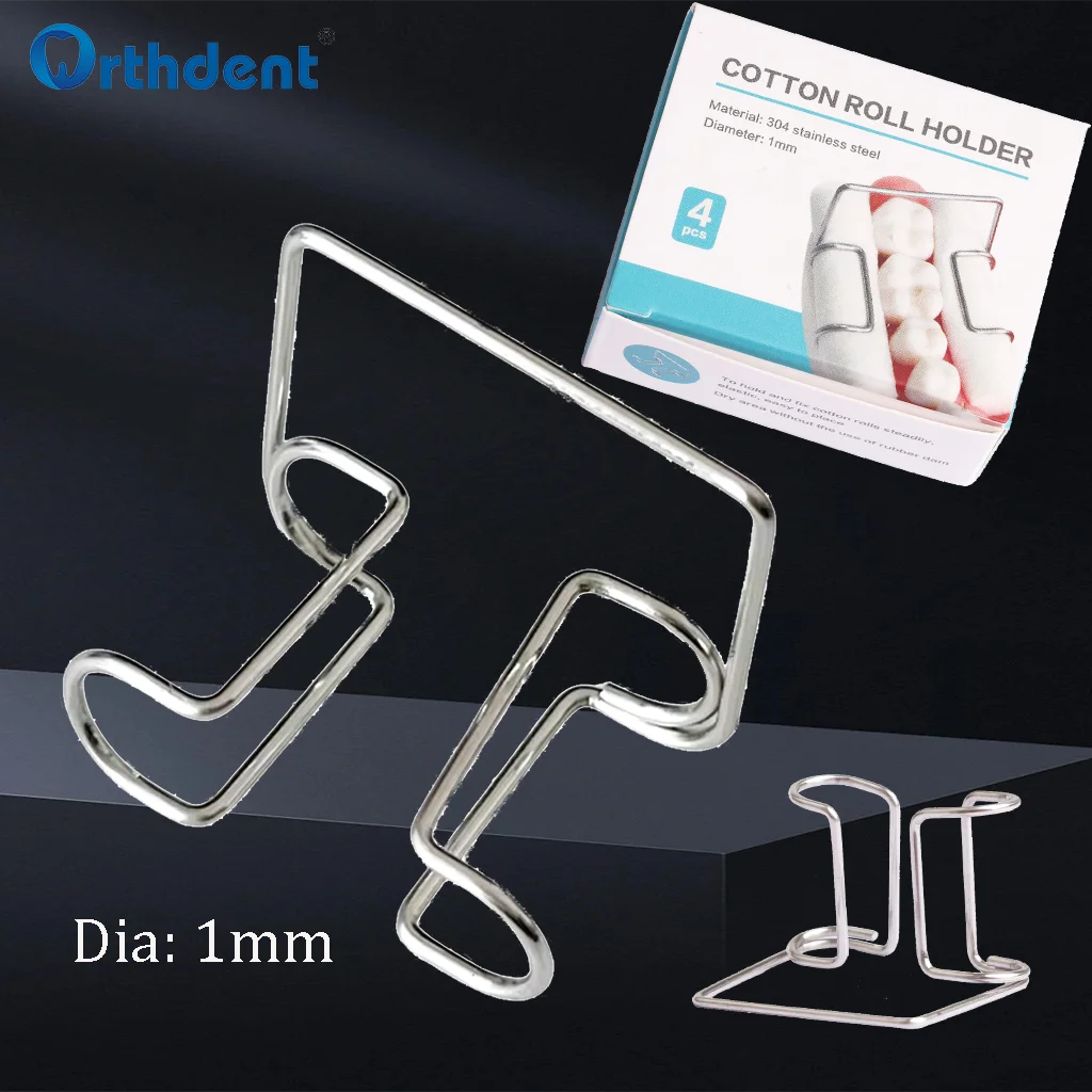 2/4Pcs Dental Cotton Roll Clip Stainless Steel Orthodontic Cotton Roll Cliper Holder Autoclavable Sterilizable Dentist Care Tool