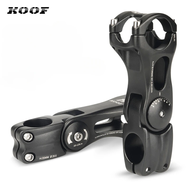 

Ultralight Adjustable MTB Bike Stem 31.8mm Bicycle Handlebar Stem 3D Forged ± 60 ° Aluminum Alloy Bike Stem Riser Parts