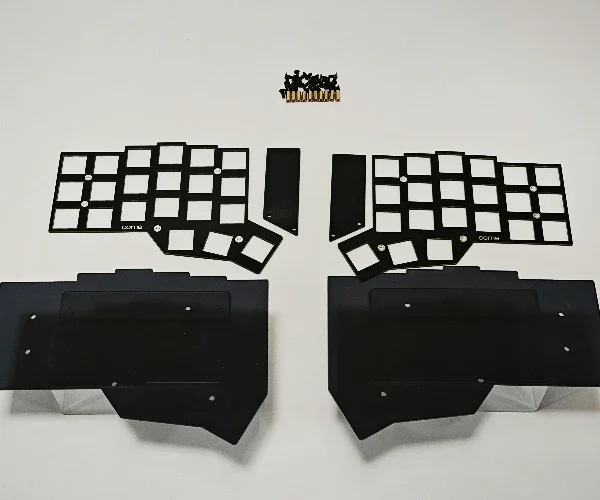 Corne Split Keyboard Kit Custom Diy Fr4 Positioning Plate Sandwich Case Acrylic Keyboard Build Kit Adapter Corne Cherry V3.0.1