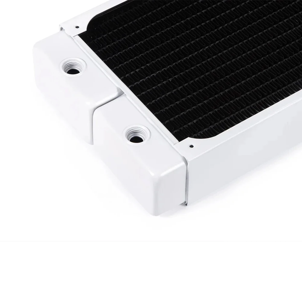 Alphacool HPE-45 White Full Copper 360mm Radiator,Using For Computer Liquid Loop Build  Water Cooling