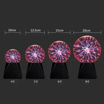 Boule de Plasma nébuleuse, Globe scientifique drôle, sphère de Table, lampe lumineuse, éclairage à paillettes, alimenté par USB, accessoire de décoration pour chambre à coucher et fête
