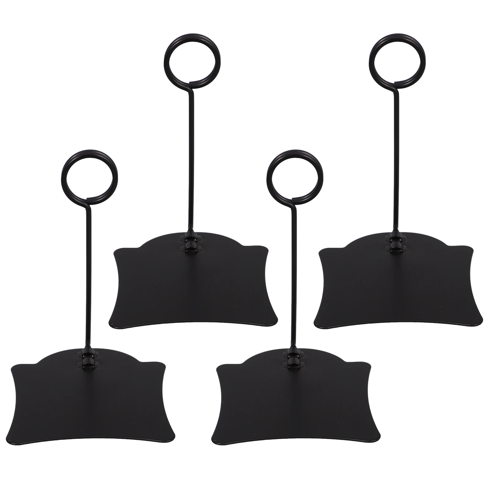 

4pcs Iron Price Tag Clips Label Display Holders for Cake Shops Supermarkets Banquets Advertising Sign Stands Desk Food Menu Tag