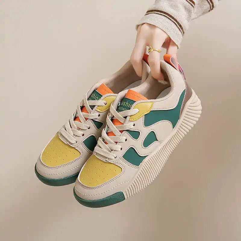 

Normal Leather Mint Green Women's Colored Sneakers Golf Ladies Shoes Boots Silver Trainers Women Sports Best Selling