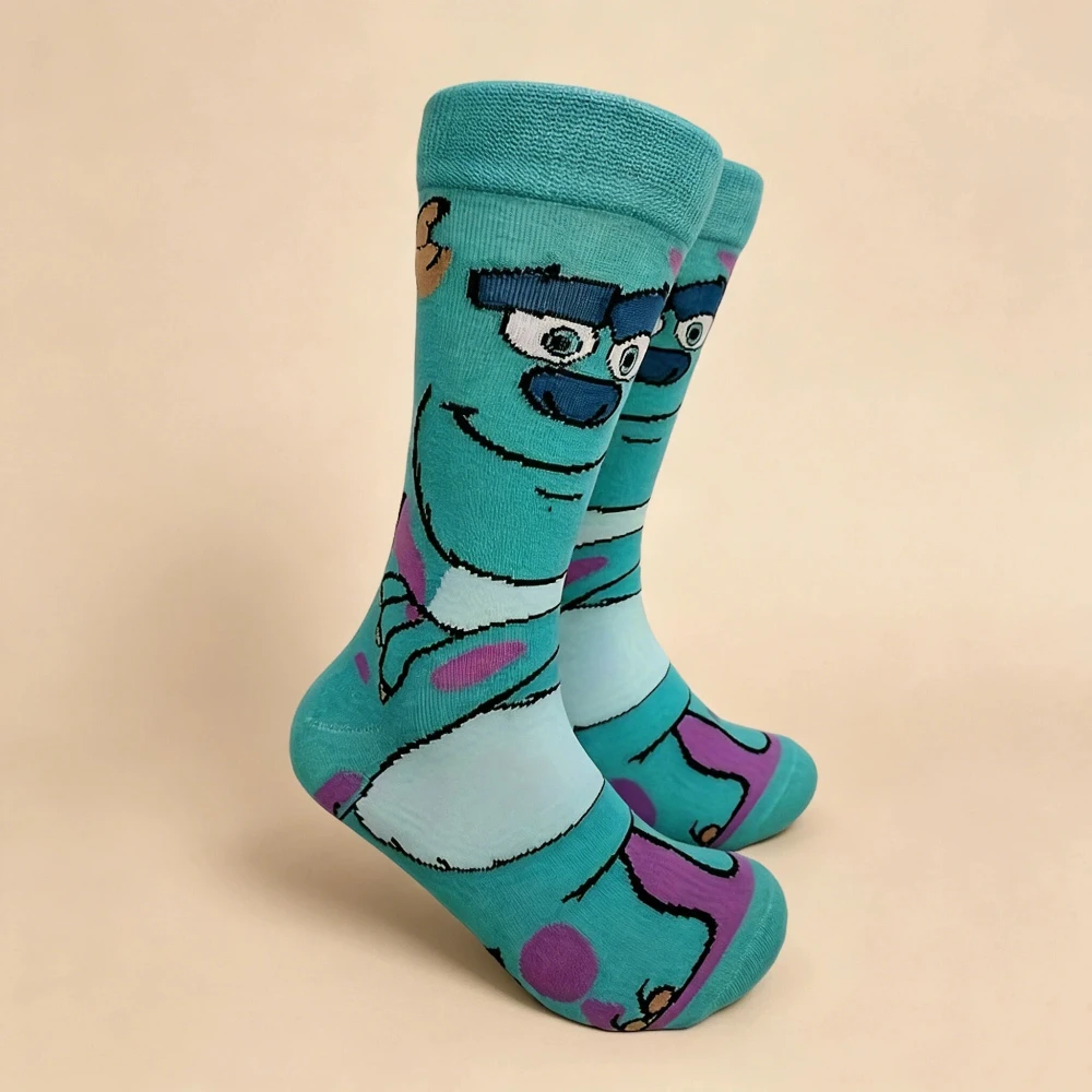 2 Paar Unisex Cartoon-Sportsocken mit neuartigen und interessanten Anime-Drucken, Teenager-Rollenspiel-Hip-Hop-Street-Geschenksocken – Detail 2
