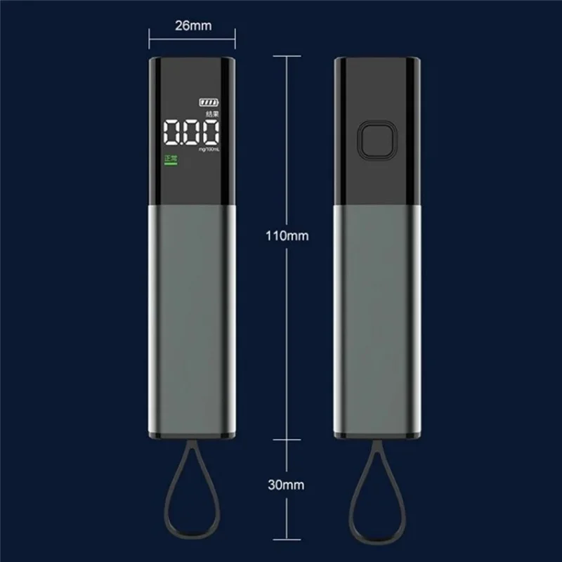 Digital Display Alcohol Tester Portable Alcohol Tester Automatic Blow Type Detector Rechargeable Breath Alcohol Test