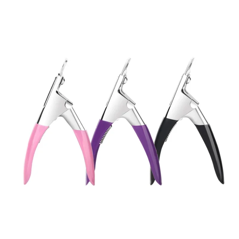 Fake Nail Cutter Type U Word False Tips Professional Nail Clippers Straight Edge Cutters Manicure Pliers Guillotine Nail Capsule