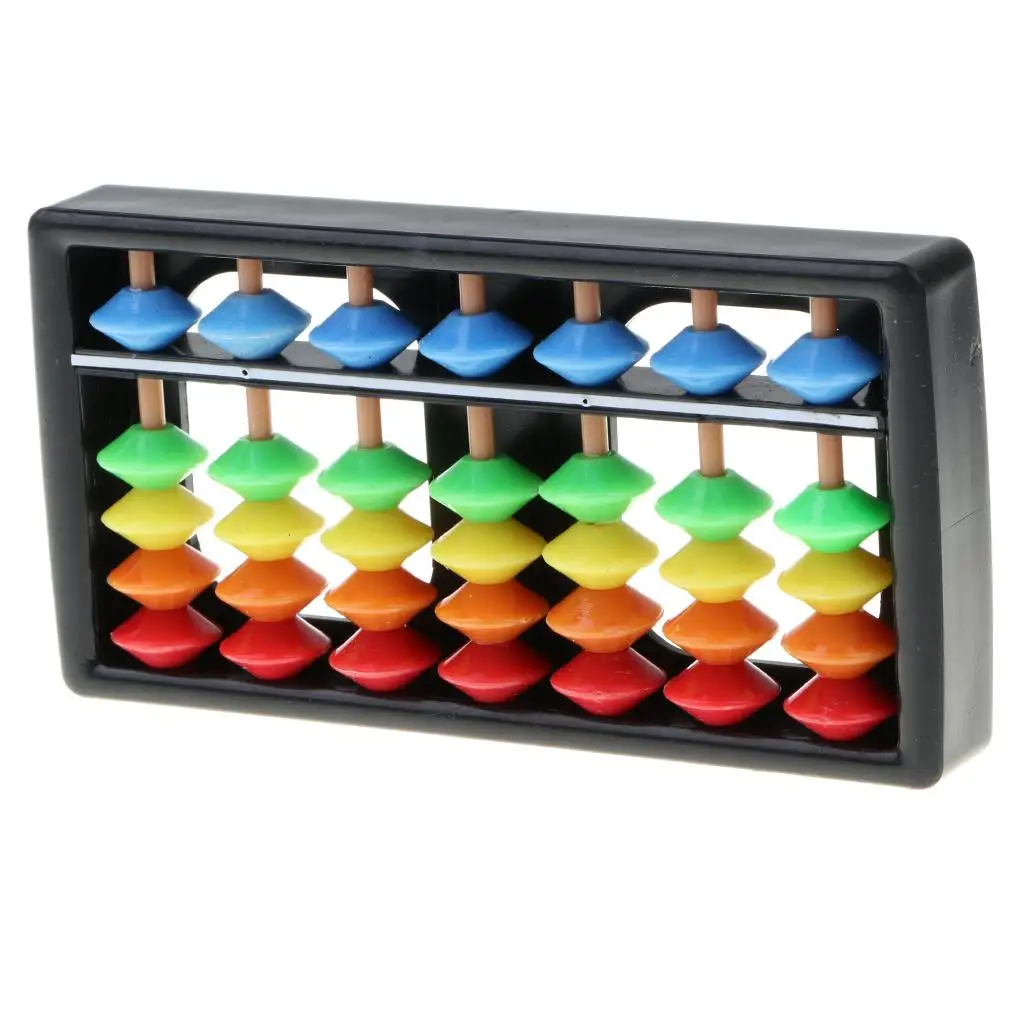 

Plastic Colorful Abacus, Kid's Soroban Calculator Math Educational Toy, 7 Column