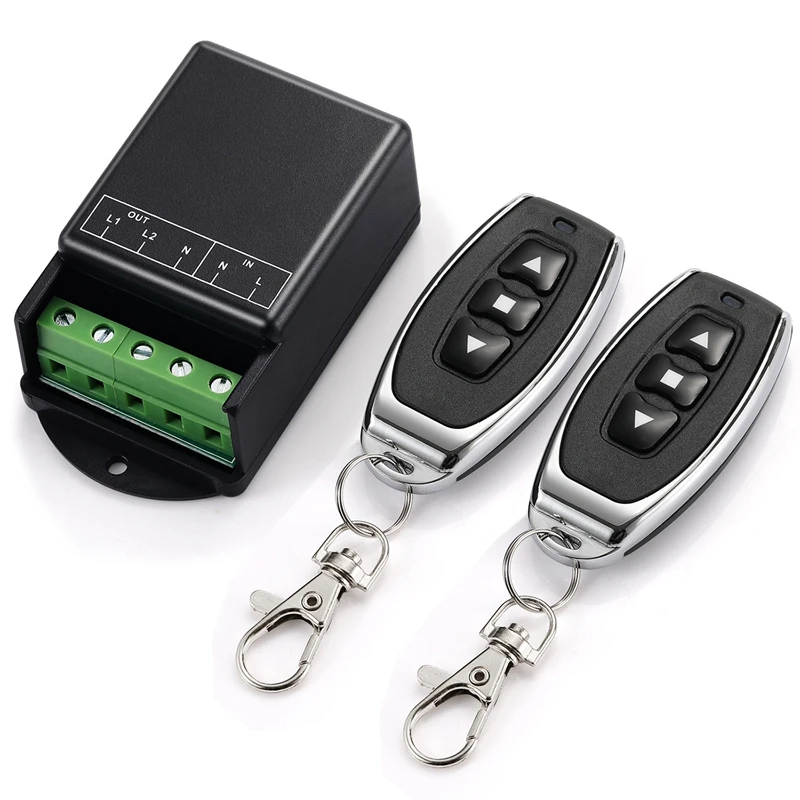 1 ชุด 433MHZ รีโมทคอนโทรล 2CH รีเลย์ RF รีโมทคอนโทรล AC 90 V-220 V 10A สําหรับปั๊มระบบรักษาความปลอดภัย