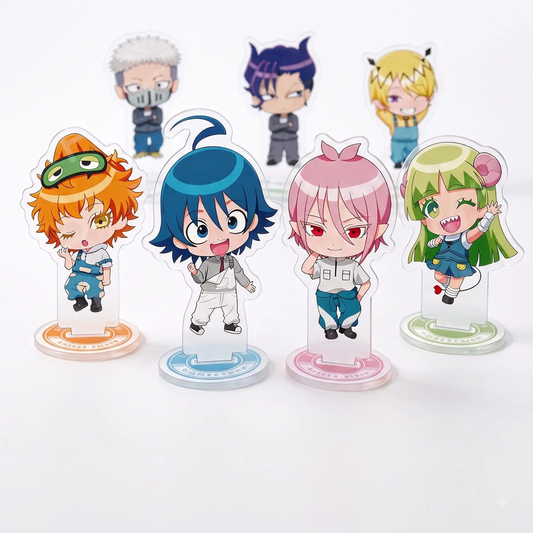 Welcome to Demon School! Iruma-kun Mairimashita Irumakun 10cm Acrylic Stand Keychain Iruma Clara Asmodeus Opera Desktop Decor
