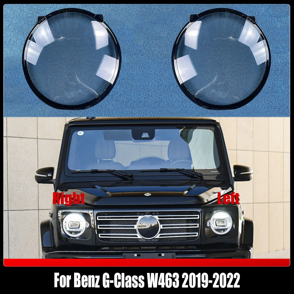 

For Benz G-Class W463 2019-2022 Headlight Shade Transparent Lampshade Headlamp Cover Lamp Shell Headlights Lens