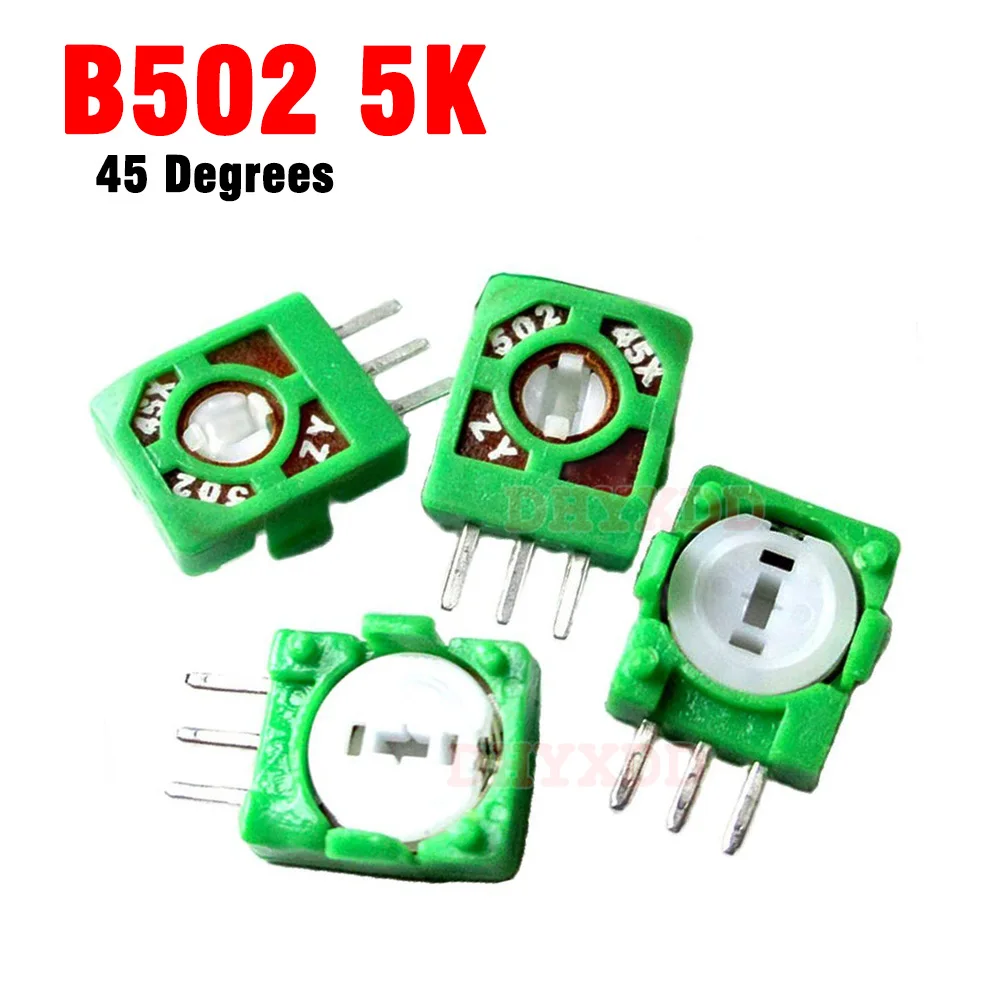 5PCS New Remote Control Aircraft Rocker RC Airplane Potentiometer Piece B502 502 5K 45 60 90 Degrees 103 10K 330 Degrees