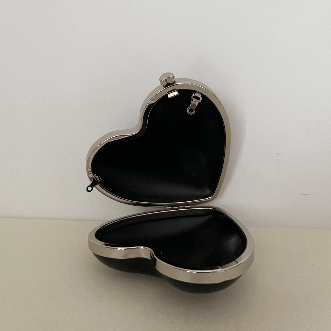 13cm Metal Box Clutch Purse Frame Small Love Heart Shape  Women Handbag DIY Bag Accessories Metal Bag Case Box Parts Wholesale view 5