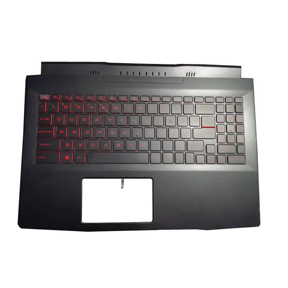 

Black Laptop PalmRest&US Backlit Red/White Words Keyboard For MSI Pulse GL66 11U 11UCK 11UDK 11UEK 11UGK 11UGKV English US