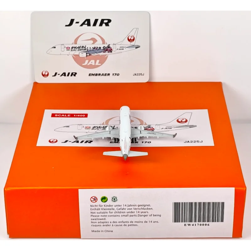 JC أجنحة دييكاست 1/400 مقياس الخطوط الجوية اليابانية ERJ-170STD JA225J نموذج طائرة سبيكة حلية جمع