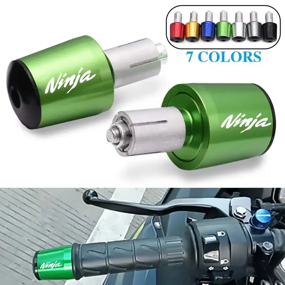 Empuñaduras de manillar de motocicleta, tapones de extremo de tapa de manillar, accesorios para KAWASAKI NINJA ninja 400 650 300 250 250R ZX14R ZX10R ZX6R
