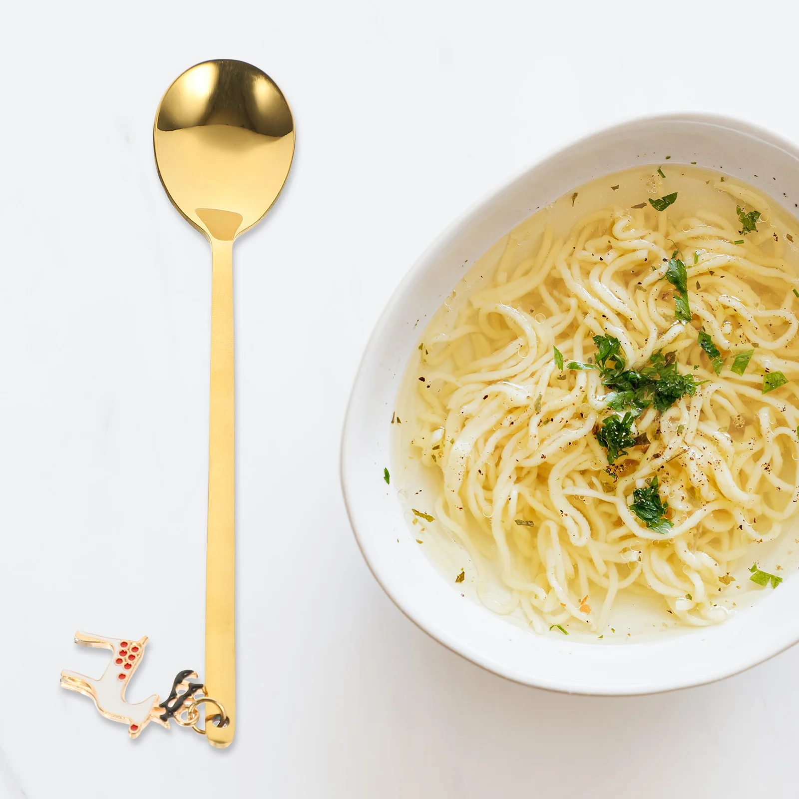 

1Set Stainless Steel Spoons Forks Set Christmas Theme Design Exquisite Tableware Kitchen Utensils Dessert Coffee Stirring